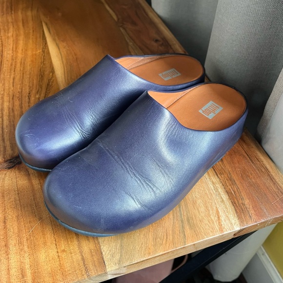 Fit flop size 37 navy bluish purple open back shoes - Picture 2 of 6